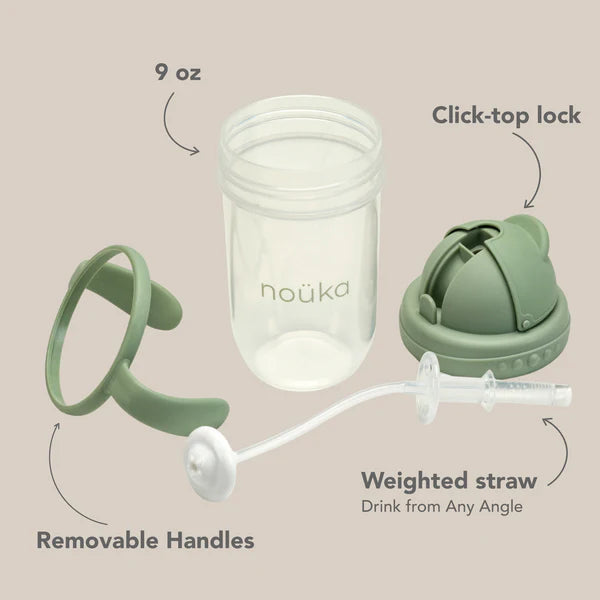 Noüka - Non-Spill Weighted Straw Cup 9oz