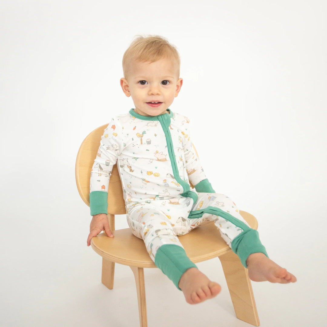 Angel Dear - Bamboo 2-way Zippered Romper (0-3m & 3-6m)
