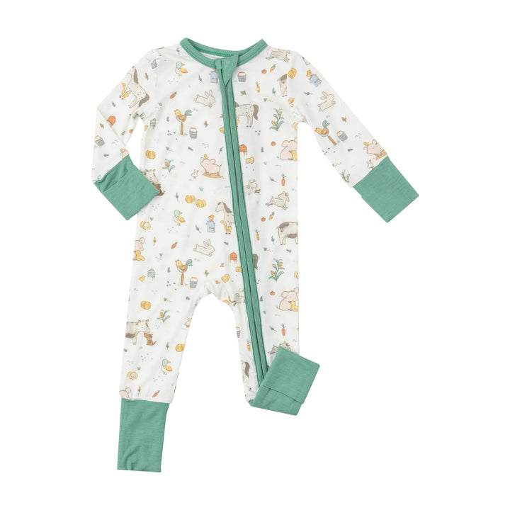 Angel Dear - Bamboo 2-way Zippered Romper (0-3m & 3-6m)