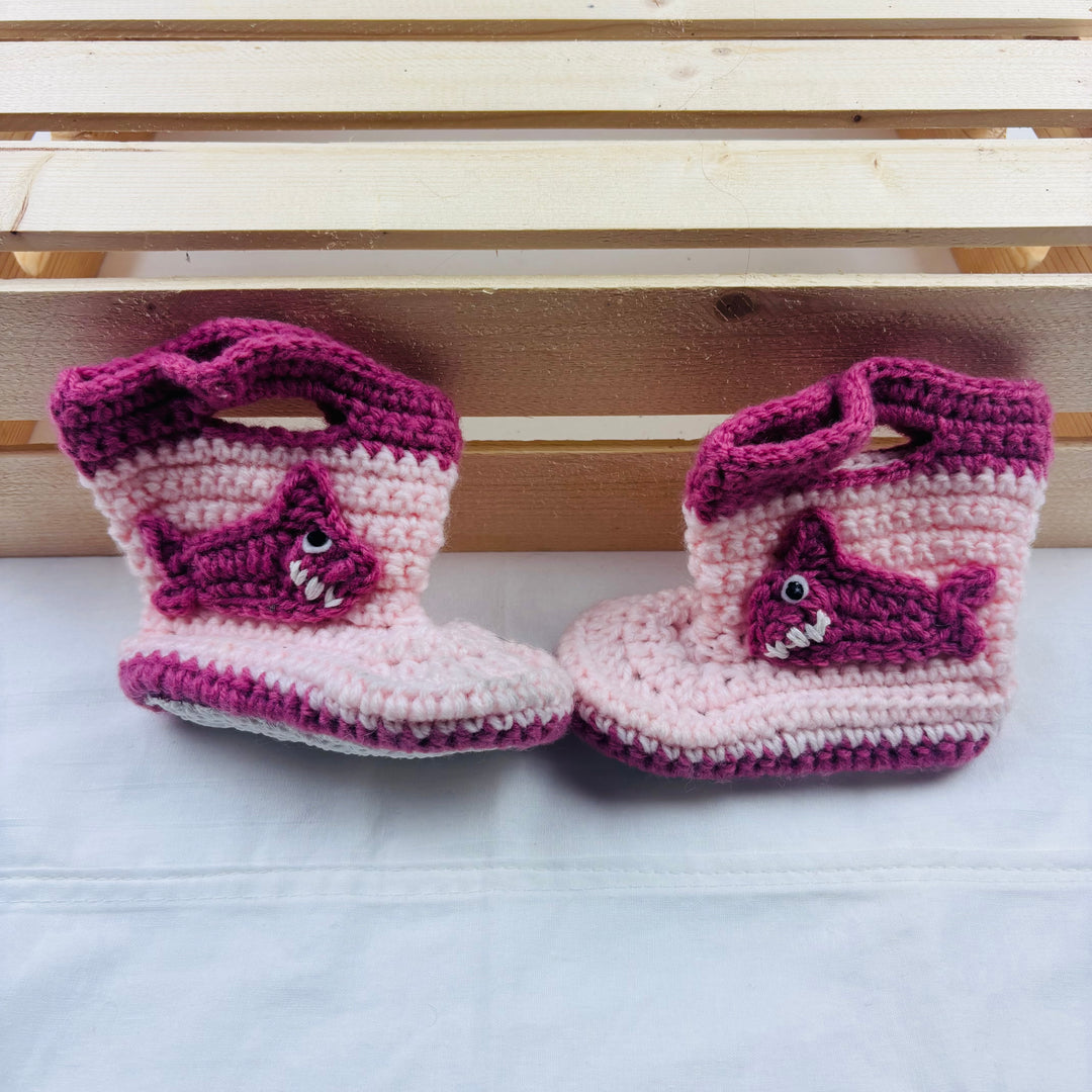 Baby Hand Made Knit Booties - Size 4-5 Toddler