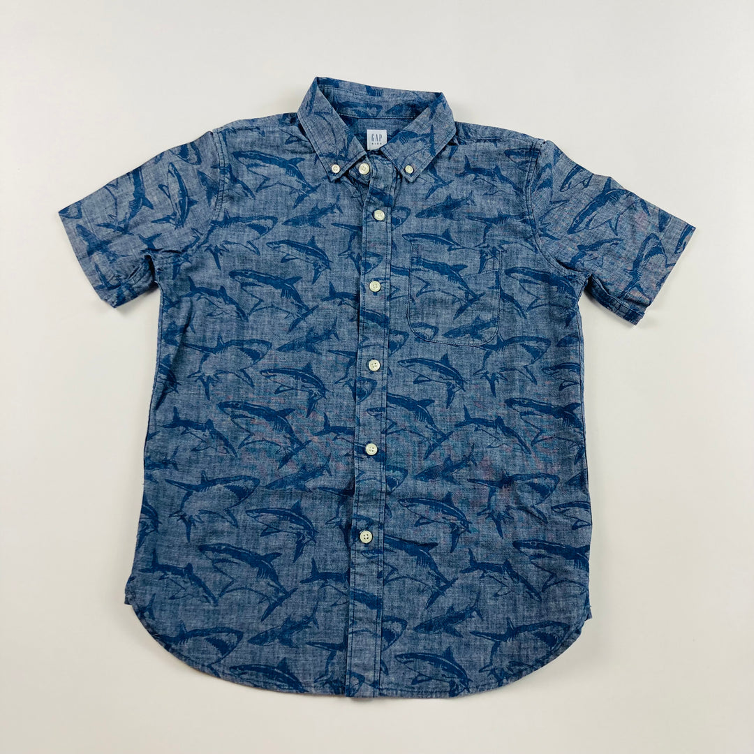 GAP Short Sleeve Button Up Shirt - Size Youth Large (10Y)