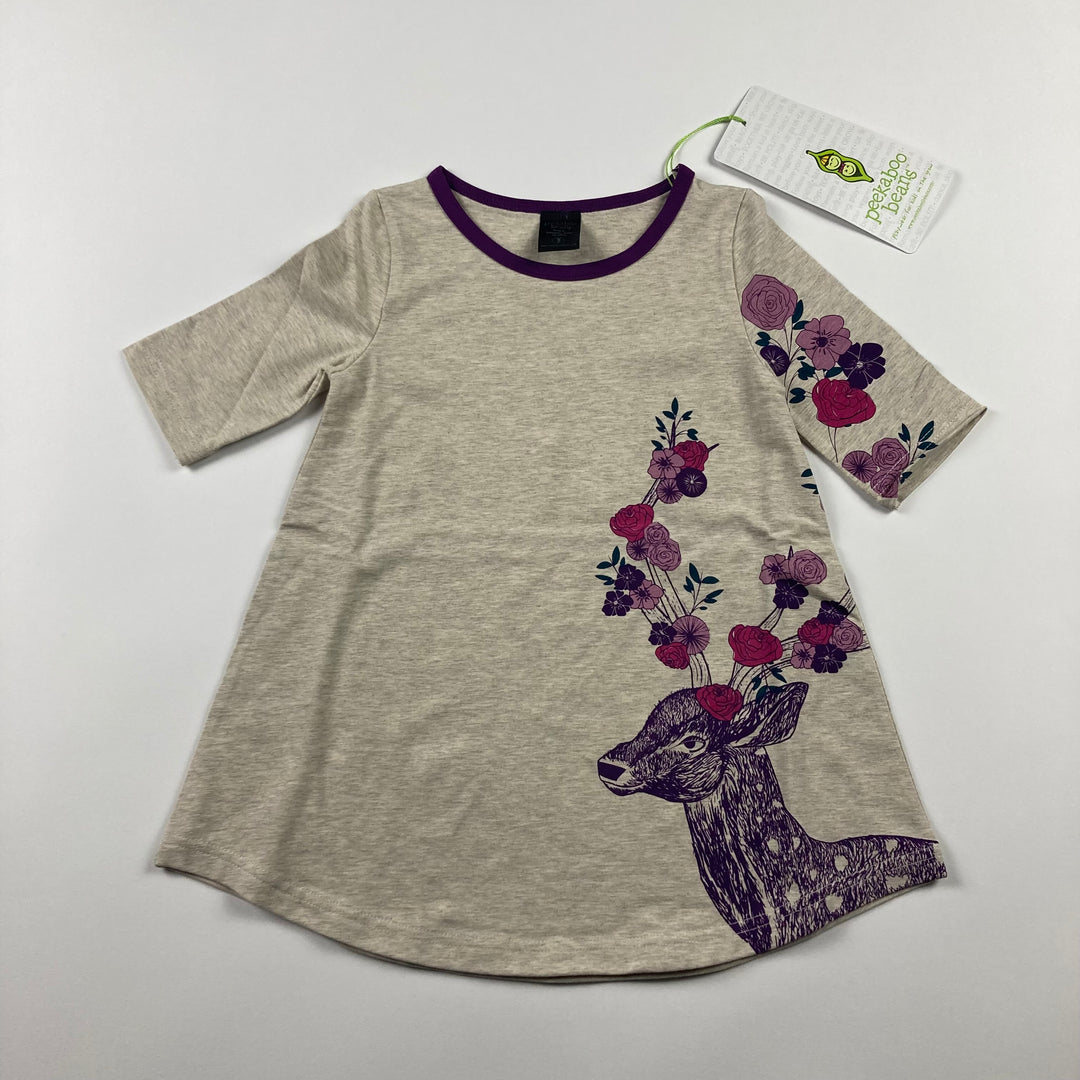 Peekaboo Beans "Darling Deer" Tunic - Size 3 Kids