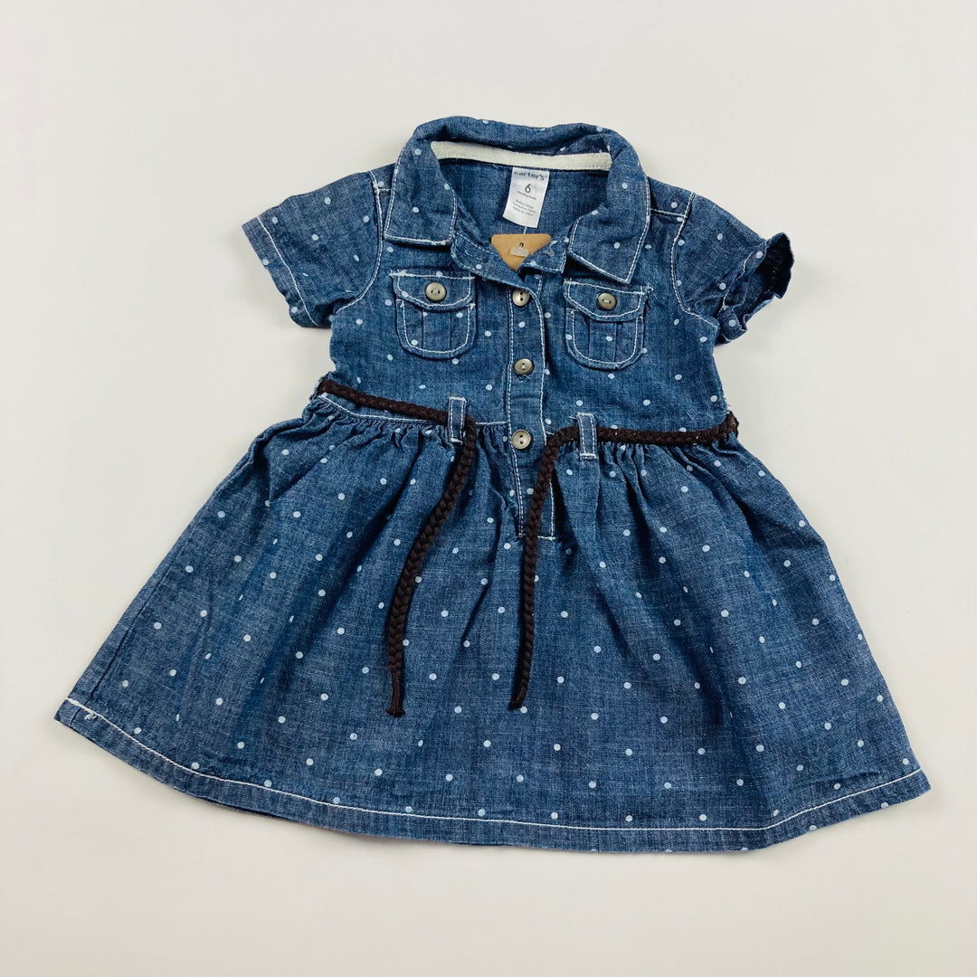 Carters Jean Dress - Size 6 Months