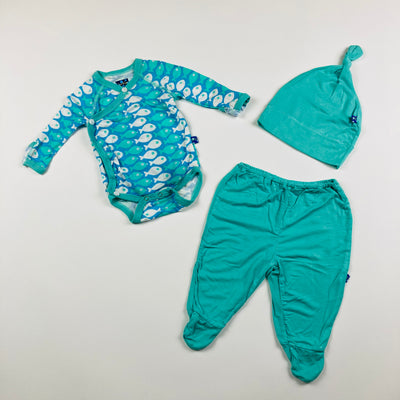 KicKee Pants 3 Piece Outfit - 0-3 Months - Pitter Patter Boutique