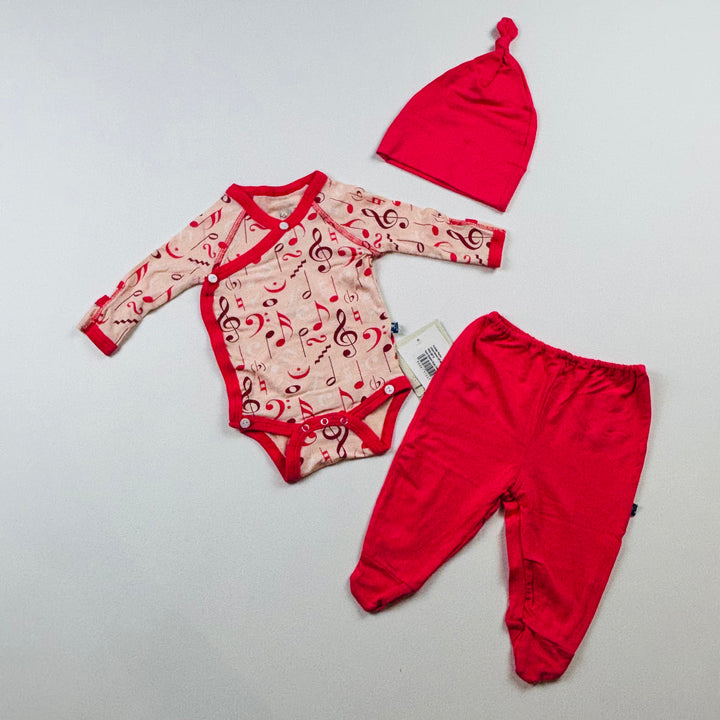 KicKee Pants Bamboo 3-Piece Outfit - 0-3 Months