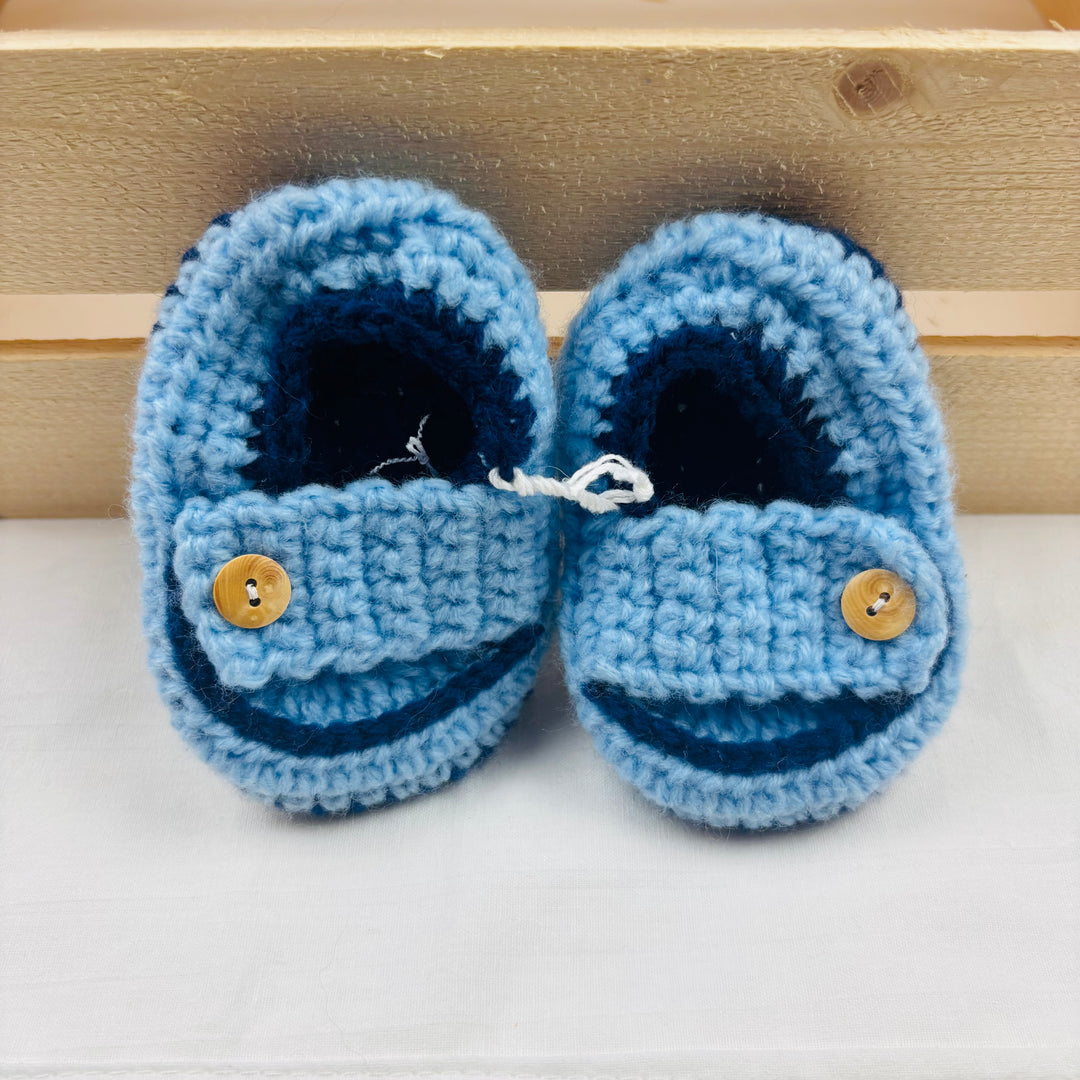 Baby Hand Made Knit Slippers - Size 3-6 Months