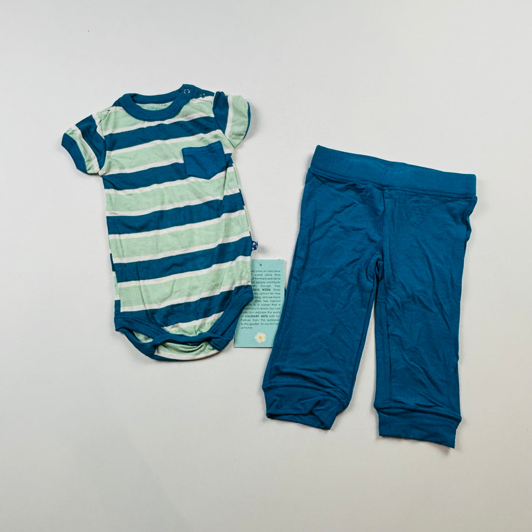 KicKee Pants 2-Piece Bamboo Outfit - 3-6 Months