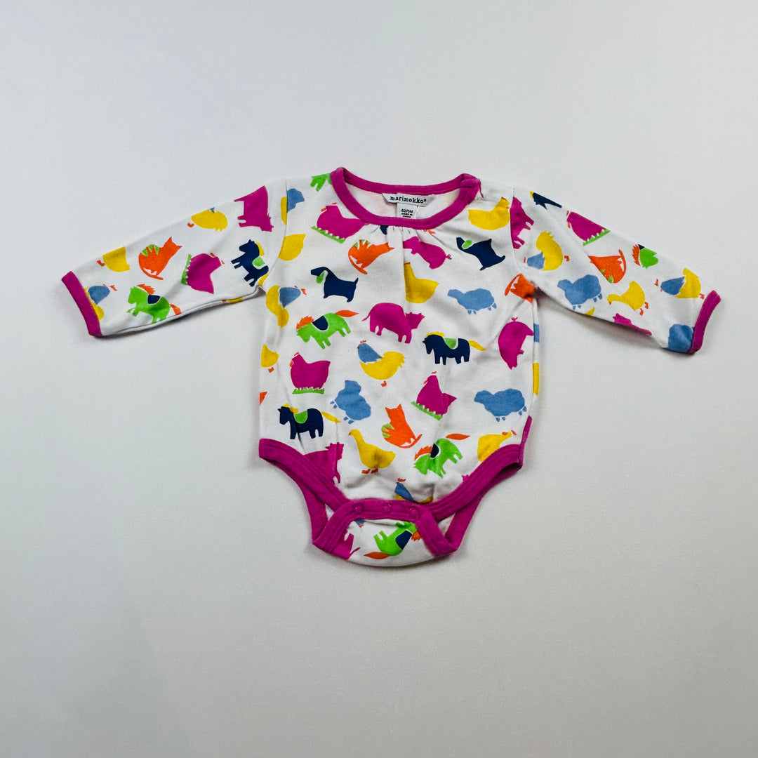 Marimekko Long Sleeve Bodysuit - Size 0-3 Months (62cm)