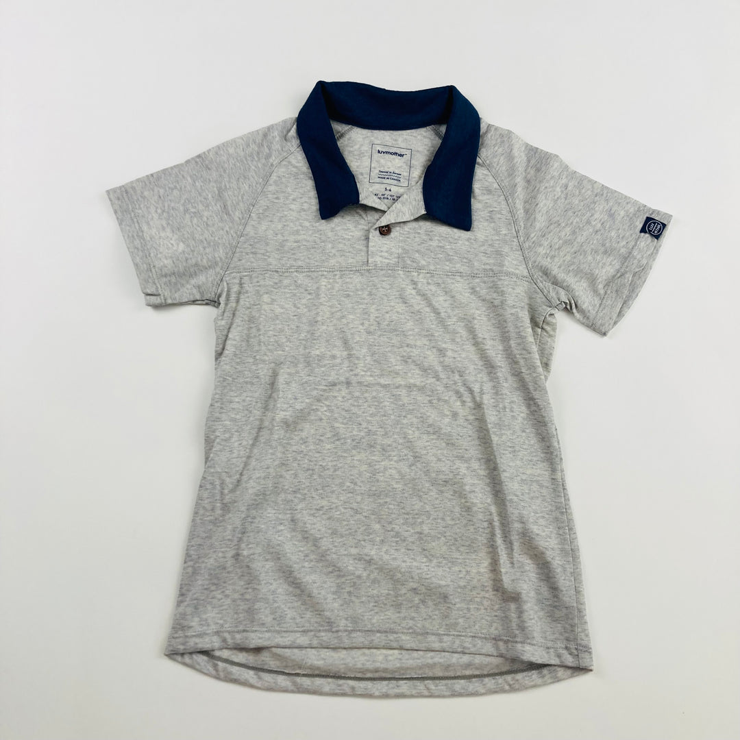 Luv Mother - Size 5/6 Short Sleeve Merino Polo Shirt