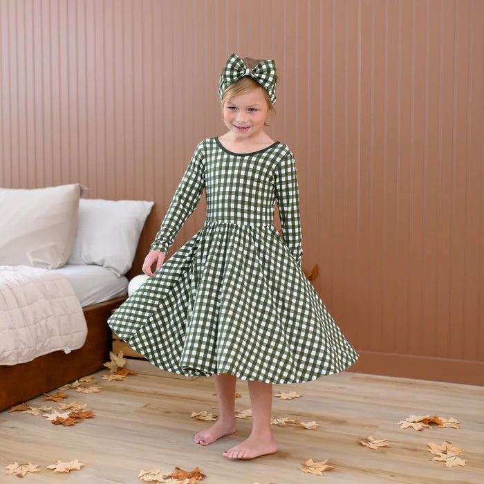 Kyte Baby - Long Sleeve Bamboo Twirl Dress (5-7 Youth)