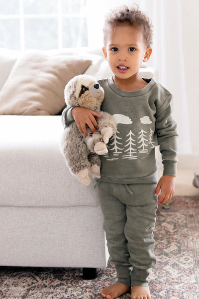L'oved Baby - Organic Cozy Graphic Sweatshirt & Jogger Set - Pitter Patter Boutique