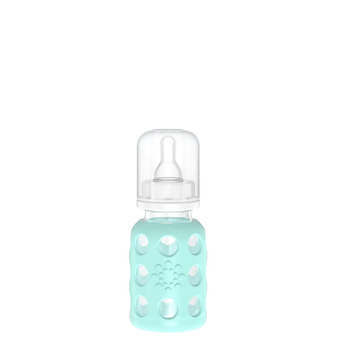 Lifefactory - 4oz Glass Baby Bottle - Pitter Patter Boutique