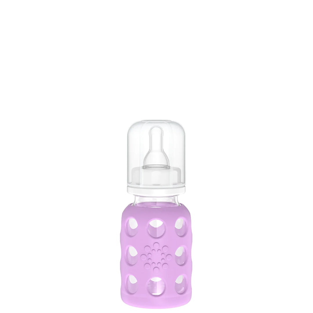 Lifefactory - 4oz Glass Baby Bottle - Pitter Patter Boutique