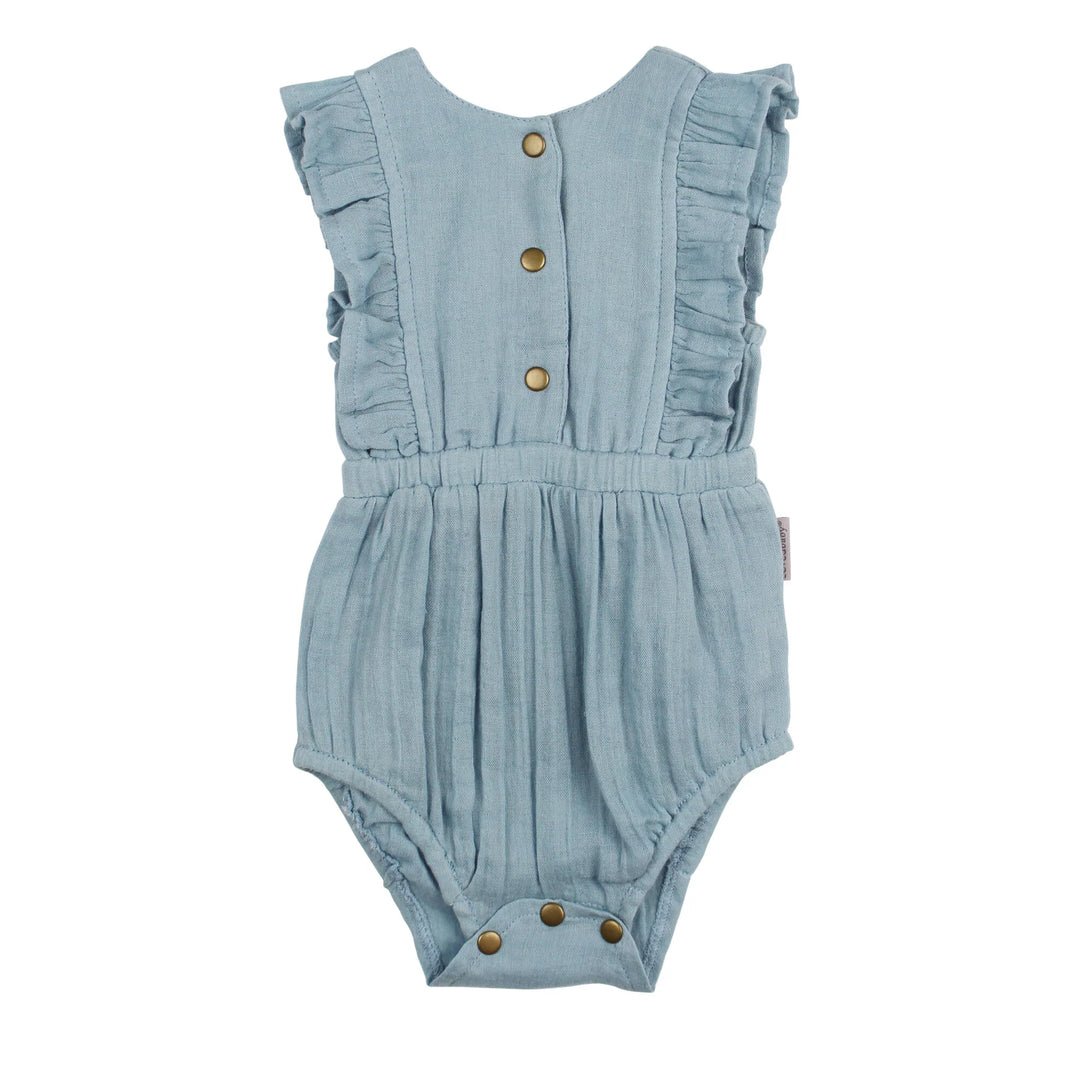 L'oved Baby - Organic Muslin Ruffle Bodysuit - Pitter Patter Boutique