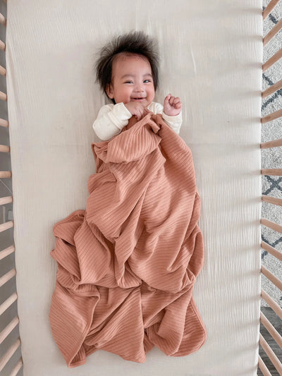L'oved Baby - Organic Cotton Ribbed Blanket - Pitter Patter Boutique
