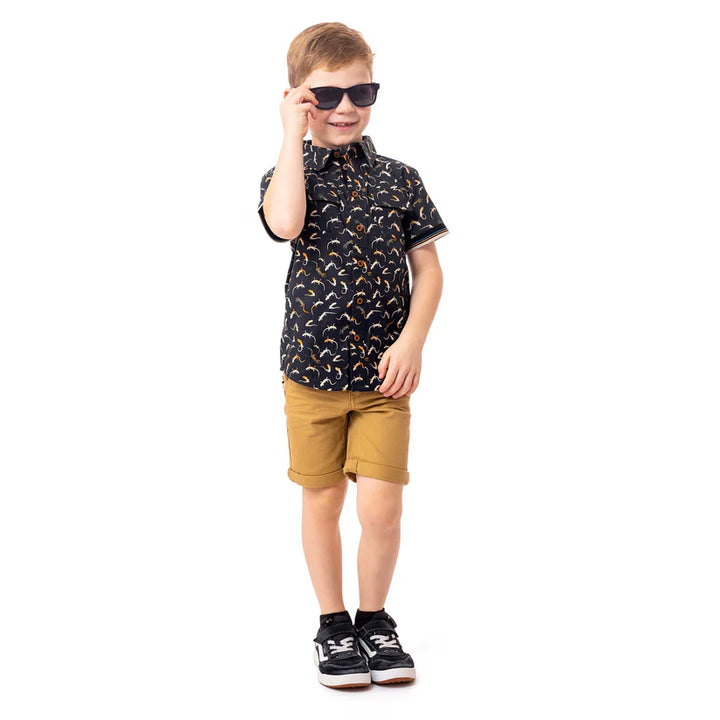 Nano - Kids Short Sleeve Button Up Shirt