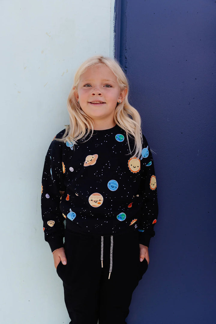 Whistle & Flute - Kawaii Space Allover Print Sweatshirt