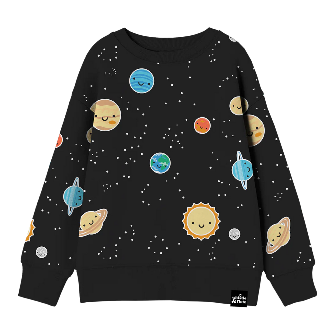Whistle & Flute - Kawaii Space Allover Print Sweatshirt