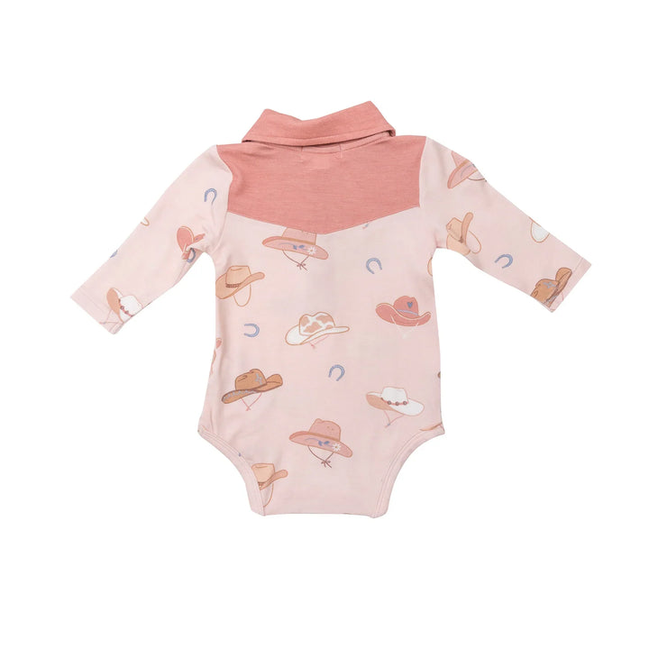 Angel Dear - Cowgirl Long Sleeve Bamboo Bodysuit - Pitter Patter Boutique