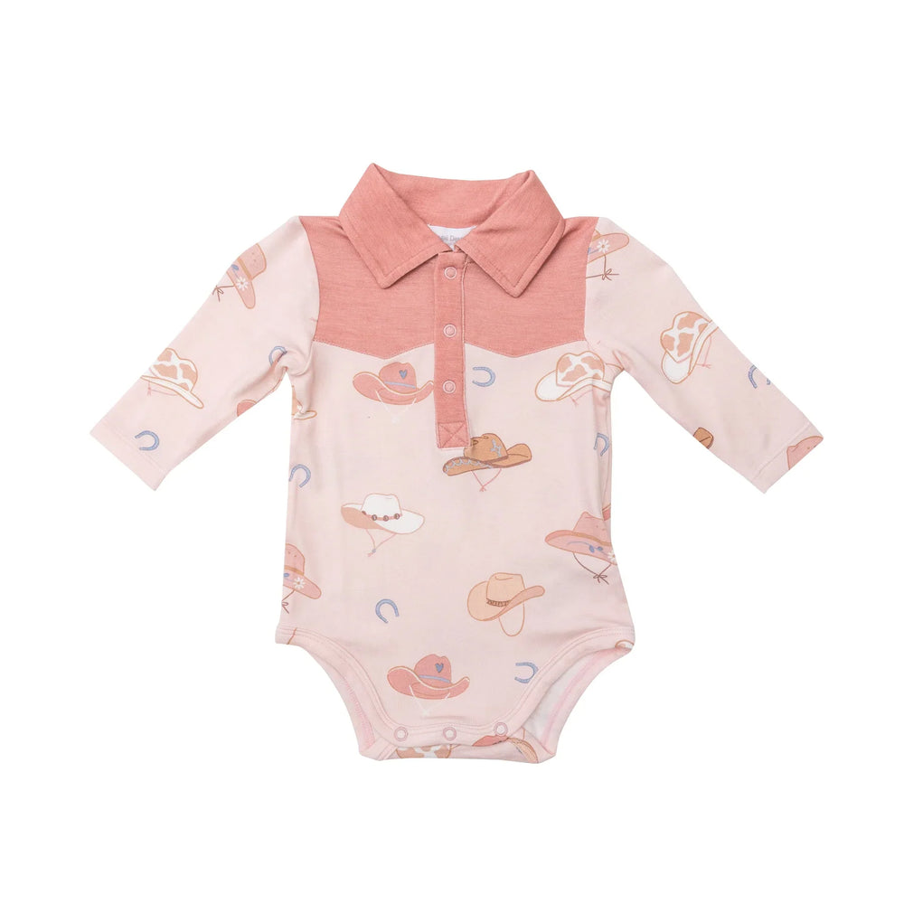 Angel Dear - Cowgirl Long Sleeve Bamboo Bodysuit - Pitter Patter Boutique