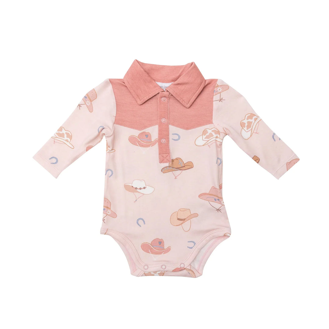 Angel Dear - Cowgirl Long Sleeve Bamboo Bodysuit - Pitter Patter Boutique