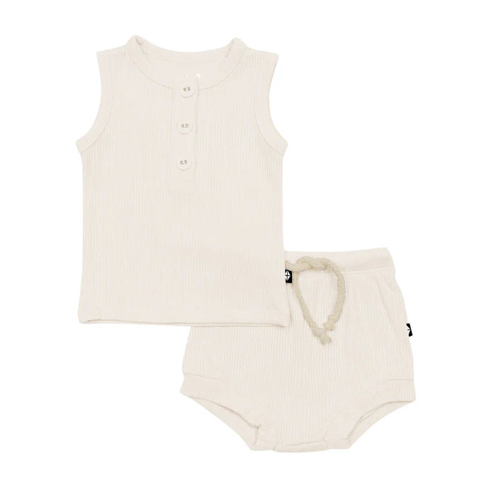 Kyte Baby - Ribbed Henley Tank Set