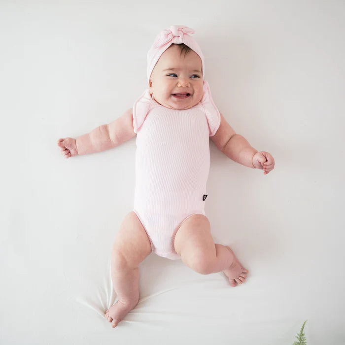Kyte Baby -  Ribbed Sleeveless Ruffled Leotard/Bodysuit