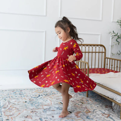 Kyte Baby - Long Sleeve Twirl Dress (5-7Y) - Pitter Patter Boutique