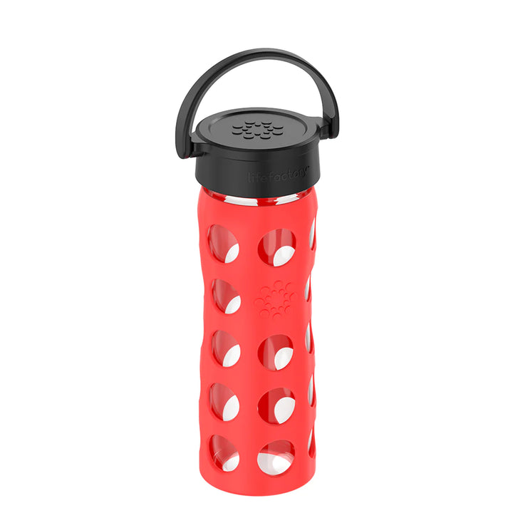 Lifefactory - 16oz Glass Water Bottle with Silicone Sleeve and Classic Cap - Pitter Patter Boutique