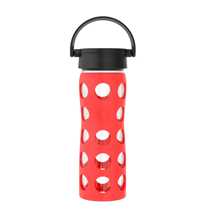 Lifefactory - 16oz Glass Water Bottle with Silicone Sleeve and Classic Cap - Pitter Patter Boutique