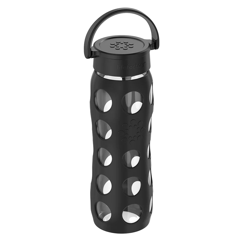 Lifefactory - 22oz Glass Water Bottle with Silicone Sleeve and Classic Cap - Pitter Patter Boutique