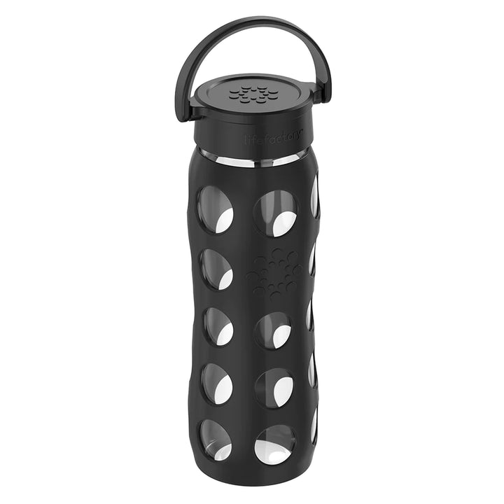 Lifefactory - 22oz Glass Water Bottle with Silicone Sleeve and Classic Cap - Pitter Patter Boutique