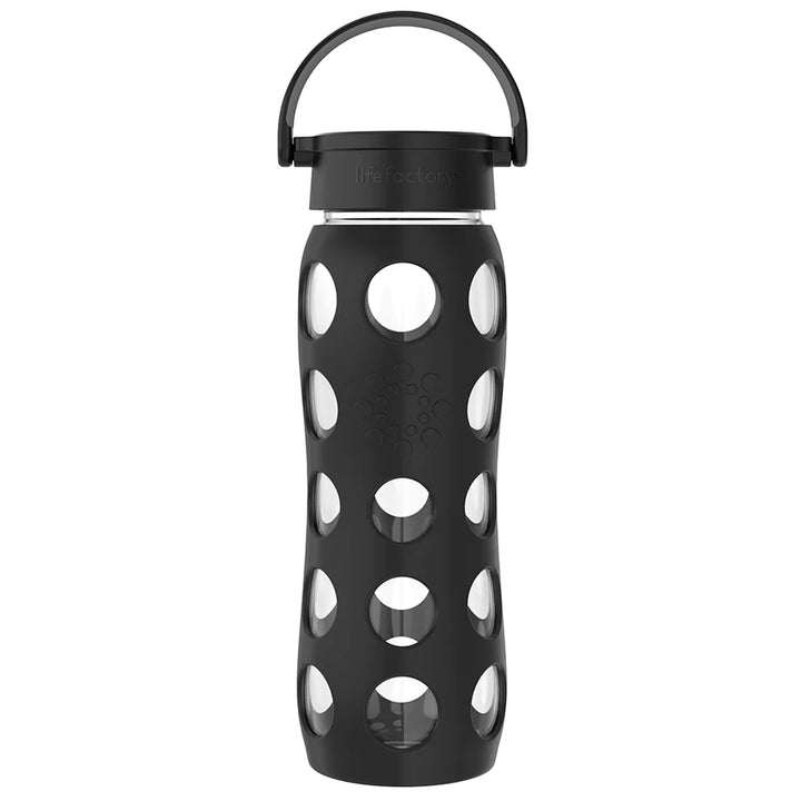 Lifefactory - 22oz Glass Water Bottle with Silicone Sleeve and Classic Cap - Pitter Patter Boutique