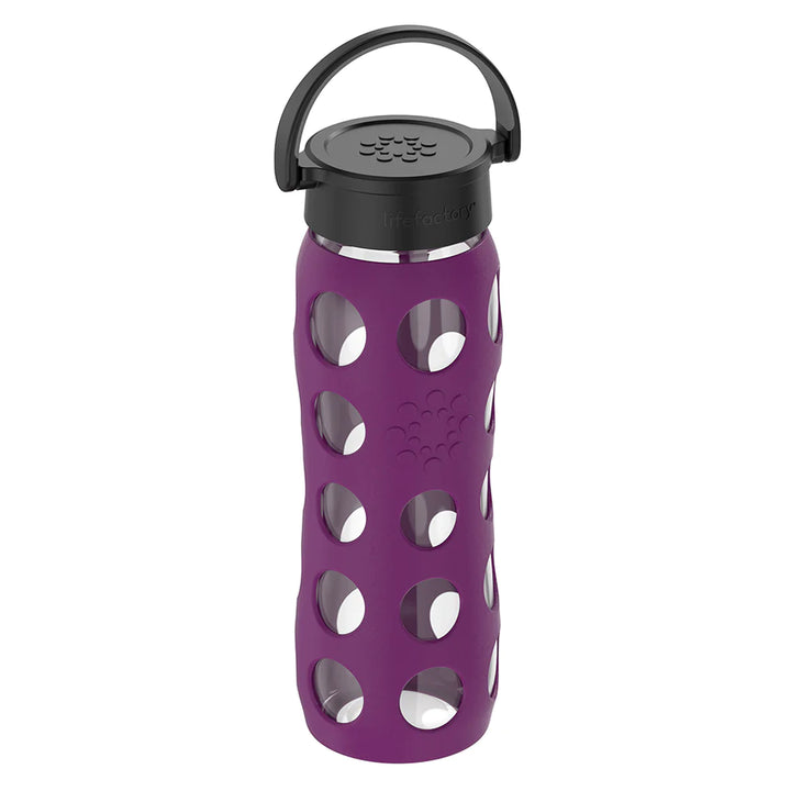 Lifefactory - 22oz Glass Water Bottle with Silicone Sleeve and Classic Cap - Pitter Patter Boutique