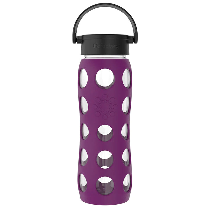 Lifefactory - 22oz Glass Water Bottle with Silicone Sleeve and Classic Cap - Pitter Patter Boutique