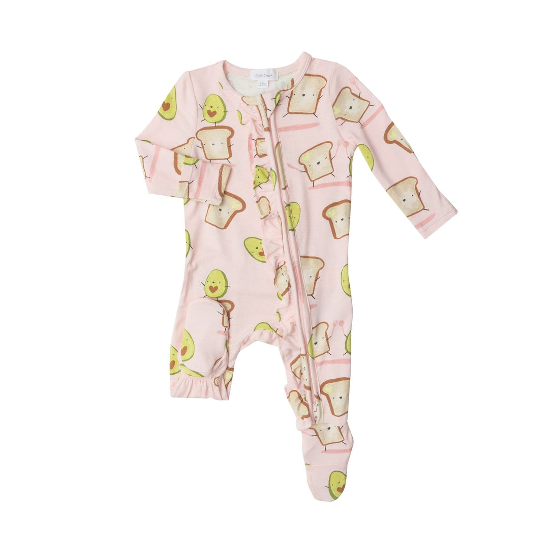 Angel Dear - 3-6M Bamboo 2-Way Zippered Footie - Pitter Patter Boutique