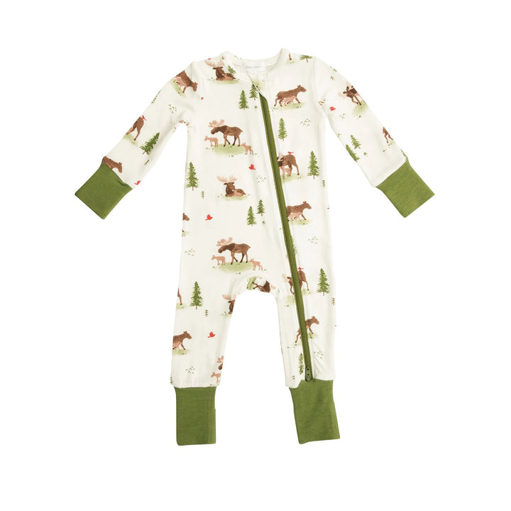 Angel Dear - Bamboo 2-way Zippered Romper (0-3m & 3-6m) - Pitter Patter Boutique