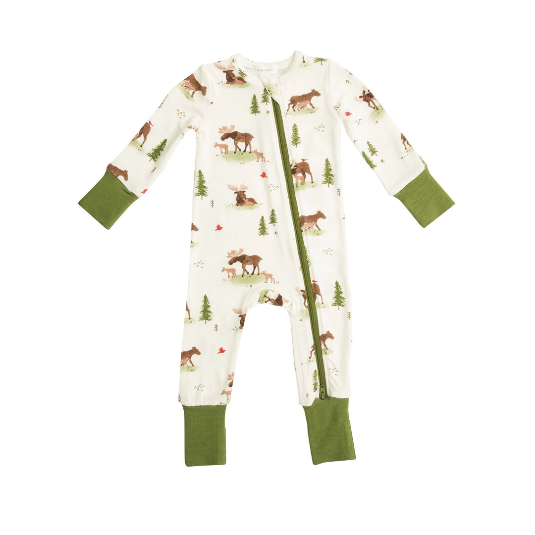 Angel Dear - Bamboo 2-way Zippered Romper (6-12m, 12-18m & 18-24m)I - Pitter Patter Boutique