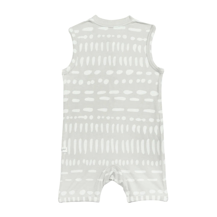 Loulou Lollipop Grey Mudcloth Short Romper