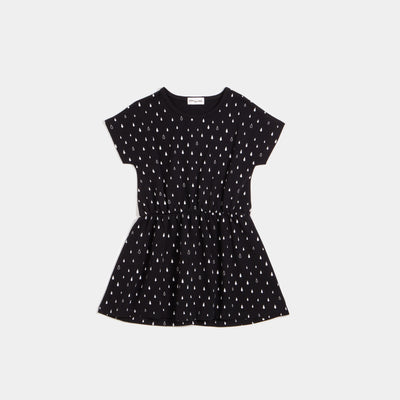 Droplets Print on Black Dress - Pitter Patter Boutique