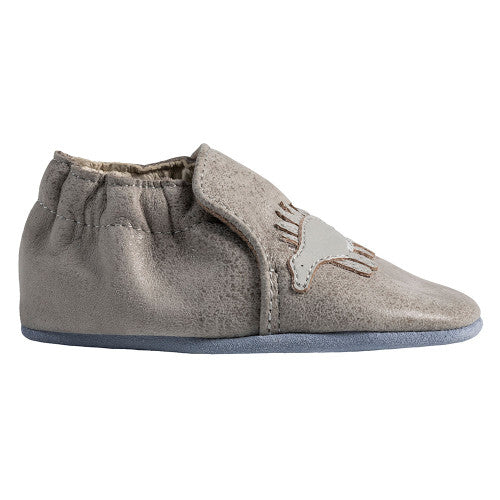Robeez - Ramsey Grey Dino Soft Soles - Pitter Patter Boutique