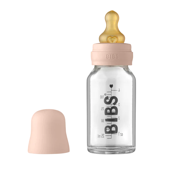 BIBS - Baby Glass Bottle Complete Set Latex - 110ml - Pitter Patter Boutique