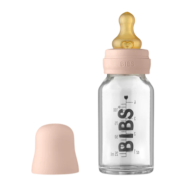BIBS - Baby Glass Bottle Complete Set Latex - 110ml - Pitter Patter Boutique