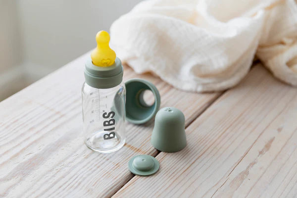 BIBS - Baby Glass Bottle Complete Set Latex - 110ml - Pitter Patter Boutique