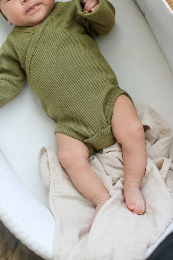 L'oved Baby Corduroy Wrap Bodysuit - Pitter Patter Boutique