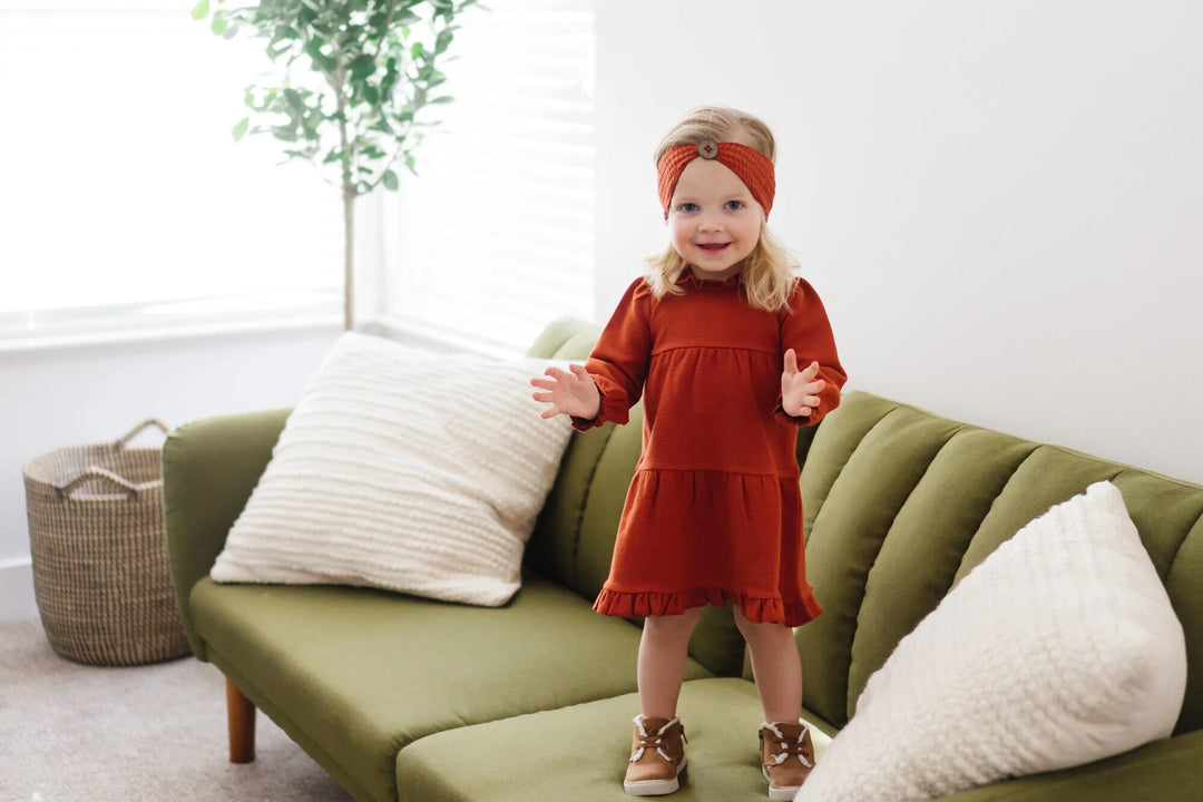 L’oved Baby - Long Sleeve Corduroy Dress - Pitter Patter Boutique