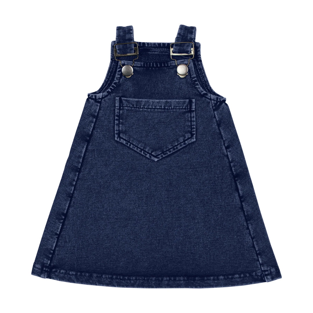 L’oved Baby - Faux Denim Baby Buckle Dress - Pitter Patter Boutique