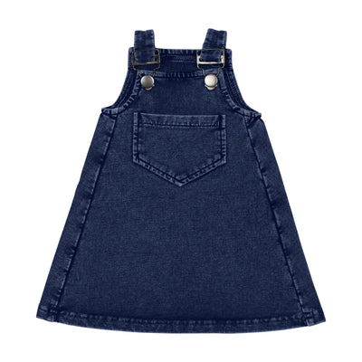 L’oved Baby - Faux Denim Baby Buckle Dress - Pitter Patter Boutique