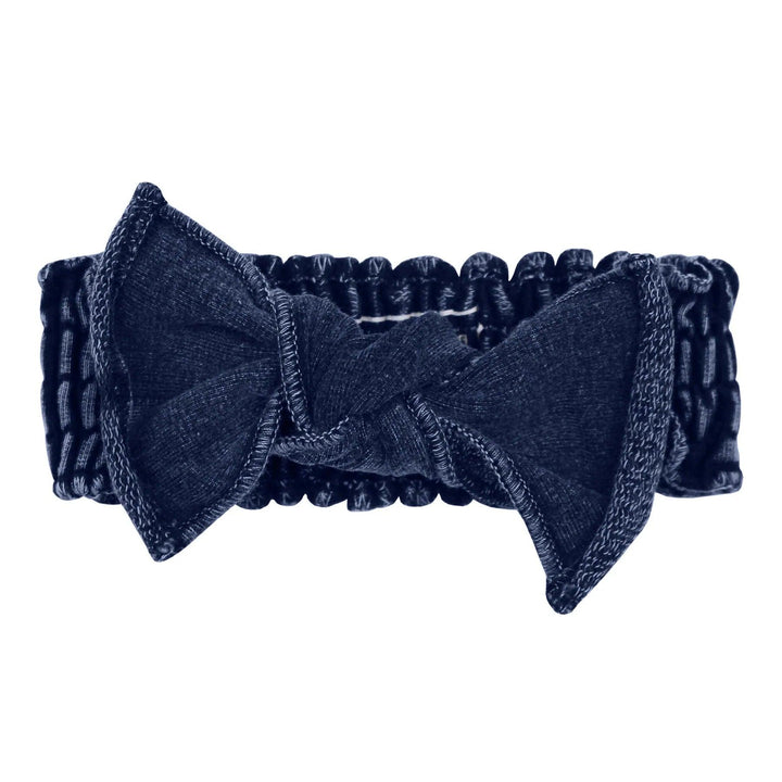 L'oved Baby - Organic Smocked Tie Headband - Pitter Patter Boutique
