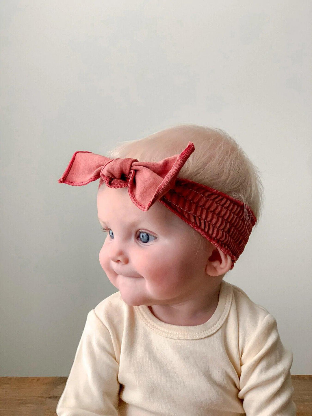 L'oved Baby - Organic Smocked Tie Headband - Pitter Patter Boutique